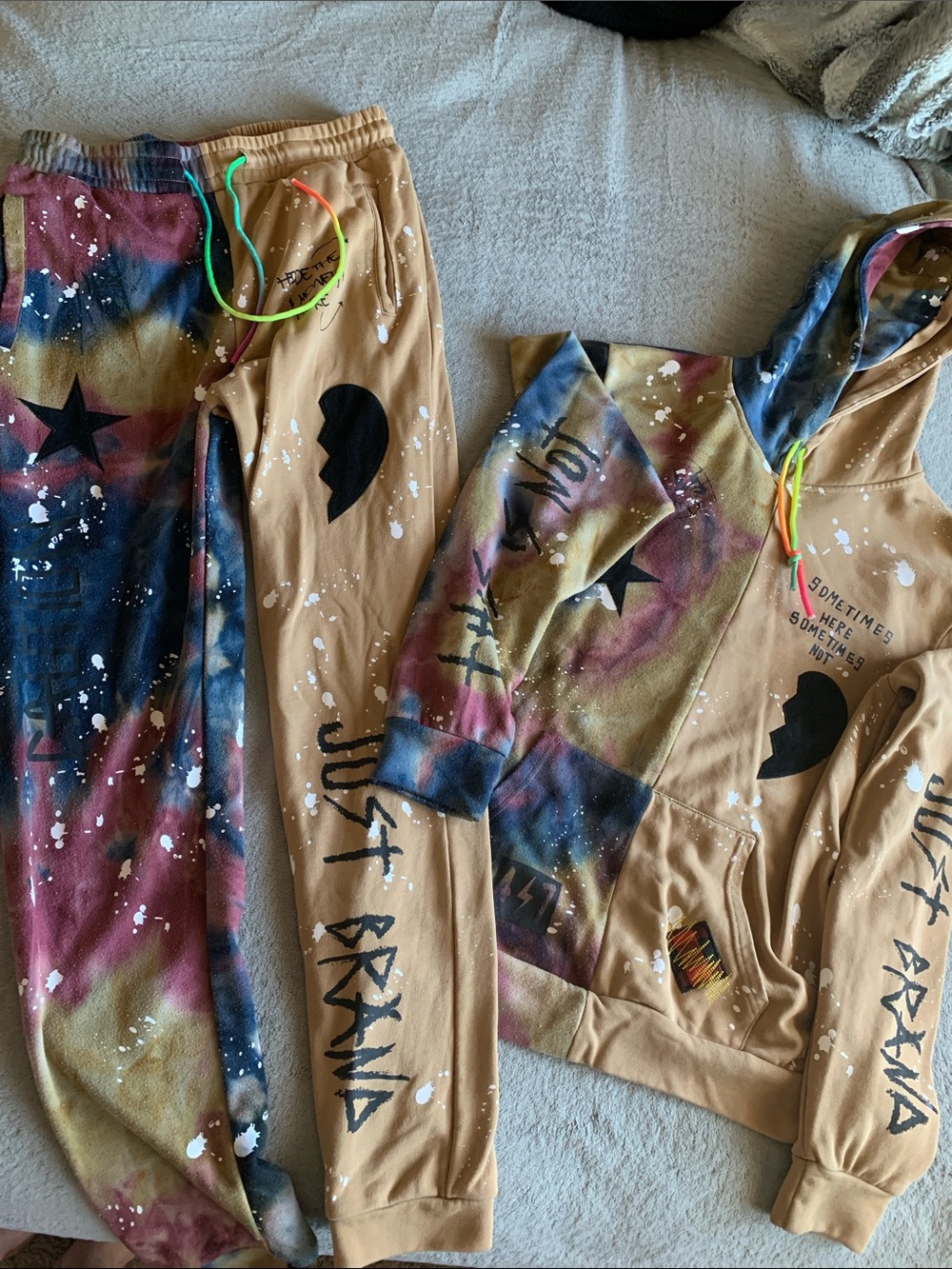 Graphic Tie-Dye Sweatpants & Hoodie Set